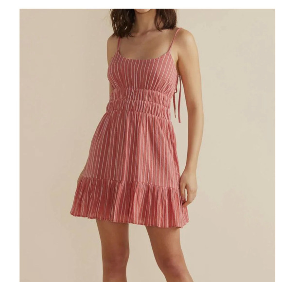 Minkpink - Anne Tie Dress in Dark Pink Size Medium - Picture 1 of 2